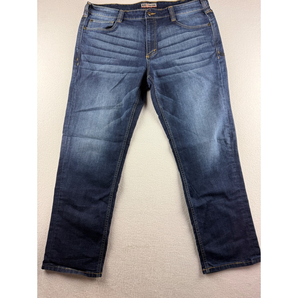 5.11 Tactical Defender-Flex Slim Jeans Mens 38x30 Dark Wash Blue Stretch Denim